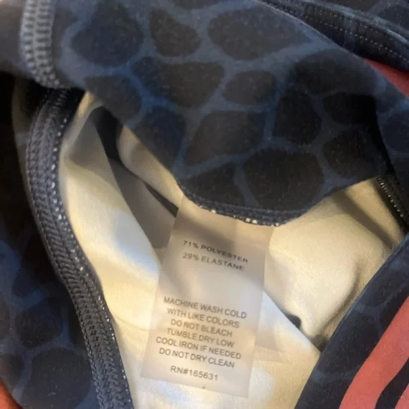 Johnny Was Active Wear Floral Owl Patterned Blue and Multicolor Set - Picture 7 of 8